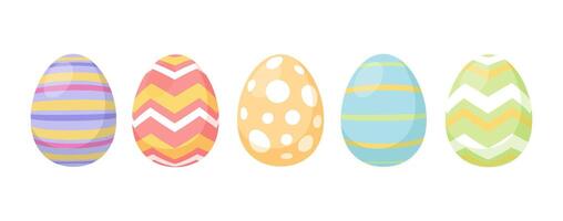 reeks van Pasen eieren. schattig kleurrijk vector illustratie.
