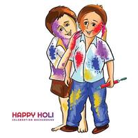 holi-viering kleurrijk voor Indiase festivalachtergrond vector