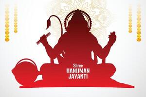 gelukkig Hanuman Jayanti viert de geboorte van heer sri Hanuman kaart achtergrond vector