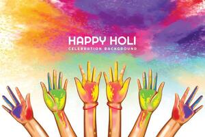 festival van kleuren viering gelukkig holi kaart vakantie ontwerp vector