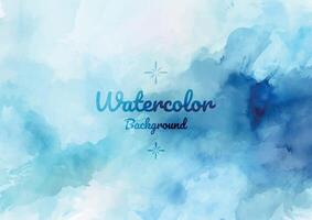 artistiek blauw waterverf behang achtergrond vector