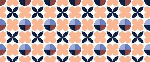 meetkundig patroon vector achtergrond met Scandinavisch abstract kleur of Zwitsers geometrie prints van rechthoeken, pleinen en cirkels vorm ontwerp