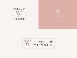 eerste yy voor geel daarginds dame preneur logo sjabloon voor zakenvrouw vector