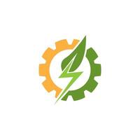 schoon energie eco groen blad vector illustratie