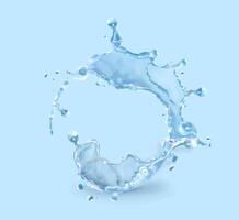 spatten water Aan blauw achtergrond vector