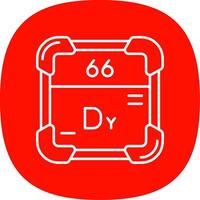 dysprosium lijn kromme icoon vector