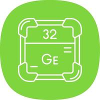 germanium lijn kromme icoon vector