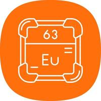 europium lijn kromme icoon vector