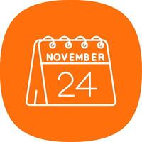 24e van november lijn kromme icoon vector