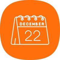 22e van december lijn kromme icoon vector