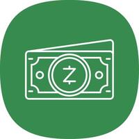 zcash lijn kromme icoon vector