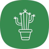 cactus lijn kromme icoon vector