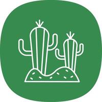 cactus lijn kromme icoon vector