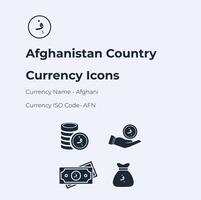 afghanistan land valuta icoon reeks vector