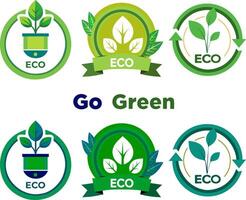 Gaan groen logo vector
