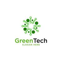 groen tech logo sjabloon ontwerp vector, embleem, ontwerp concept, creatief symbool, icoon vector