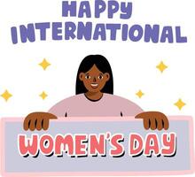 Internationale vrouwen dag maart 8 meisje macht reeks illustratie vector