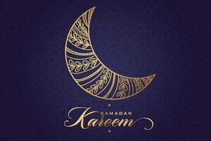 ramadan, eid al fitr, Islamitisch kalender achtergrond groet kaart met halve maan maan decoratie vector