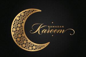 elegant luxe ramadan, eid mubarak decoratief vakantie kaart vector