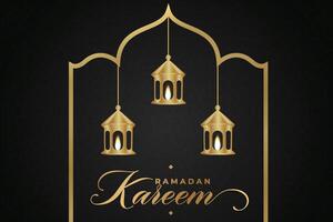 elegant luxe ramadan, eid mubarak decoratief vakantie kaart vector