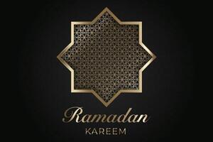 elegant luxe ramadan, eid mubarak decoratief vakantie kaart vector