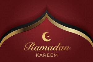 elegant luxe ramadan, eid mubarak decoratief vakantie kaart vector