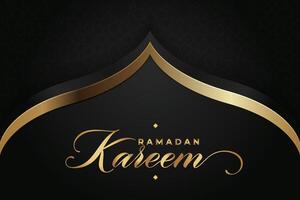 elegant luxe ramadan, eid mubarak decoratief vakantie kaart vector