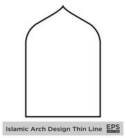 Islamitisch boog ontwerp stoutmoedig lijn schets lineair zwart beroerte silhouetten ontwerp pictogram symbool zichtbaar illustratie vector