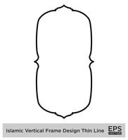 Islamitisch verticaal kader ontwerp dun lijn zwart beroerte silhouetten ontwerp pictogram symbool zichtbaar illustratie vector