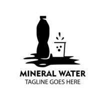 mineraal water logo in wit achtergrond. vrij vector