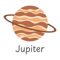 planeet Jupiter icoon. vector illustratie.