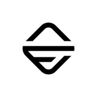 creatief brief ae of ea rechthoek vorm modern typografie abstract monogram logo vector
