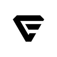 brief ce of ec eerste diamant vormen alfabet monogram logo vector