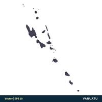 vanuatu - Australië, Oceanië landen kaart icoon vector logo sjabloon illustratie ontwerp. vector eps 10.