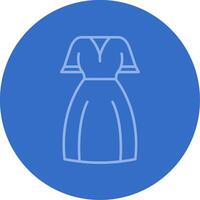Dames jurk helling lijn cirkel icoon vector