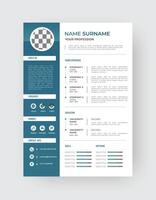 schoon modern hervat en Hoes brief lay-out vector sjabloon voor bedrijf baan toepassingen, minimalistische hervat CV sjabloon, hervat ontwerp sjabloon, CV ontwerp, multipurpose hervat ontwerp