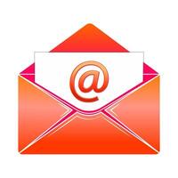 rood envelop icoon. wijnoogst stijl. mail icoon vector voor web, computer en mobiel app. bericht, mail symbool, logo illustratie. 3d Bij symbool. e-mail. vector illustratie.