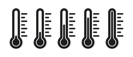 een thermometer is een apparaat gebruikt voor meten temperatuur. het typisch bestaat van een smal, verzegeld glas buis. vector