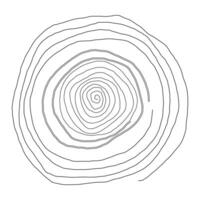 spiraal schetsen door hand, topografie tekening. zwart en wit cirkel route. vector grafisch achtergrond doorlopend lijn.