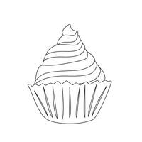 muffin. vector illustratie met koekje. gebruikt voor poster, banier, web, afdrukken, Tassen, insignes, folder, logo ontwerp.