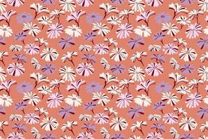 retro pastel naadloos patroon met abstract, gemakkelijk bloemen. vector hand- getrokken schetsen. ditsy bloemen. ontwerp voor mode, kleding stof, behang.