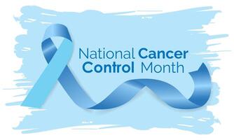nationaal kanker controle maand opgemerkt in april elke jaar. vector illustratie . banier poster, folder en achtergrond ontwerp.