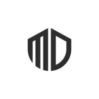 brief md monogram logo sjabloon vector