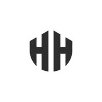 brief hh monogram logo sjabloon vector