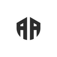 brief aa monogram logo sjabloon vector