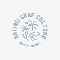 wijnoogst surfen ontwerp sjabloon voor surfen club, surfen winkel, surfen koopwaar vector