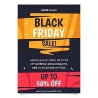 zwarte vrijdag verkoop winkelen poster sjabloon vector