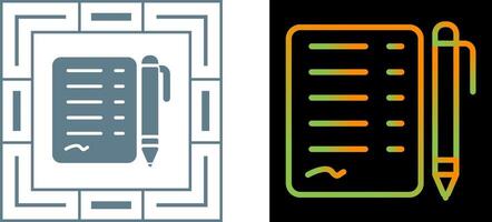 document ondertekend vector icoon