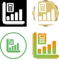 rekenmachine met diagram vector icoon