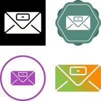 envelop met postzegel vector icoon